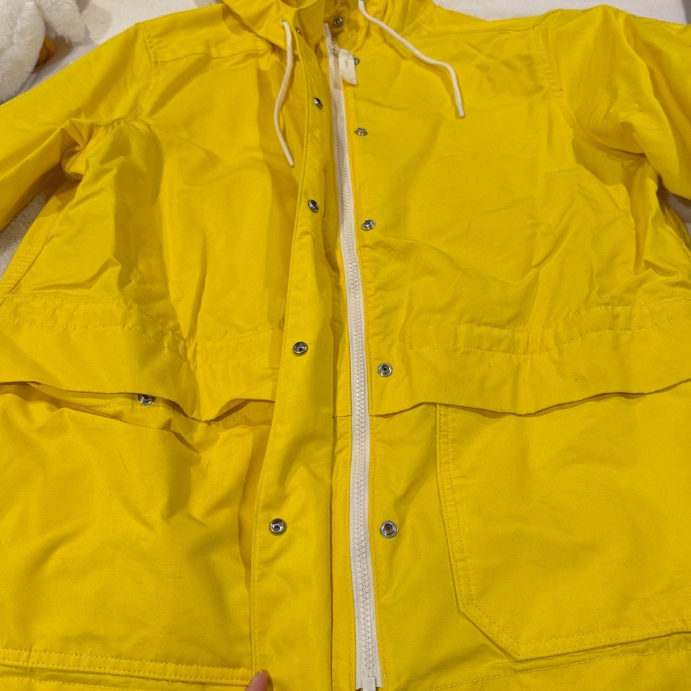 Bright Yellow Hooded Raincoat - Picture 4 of 4